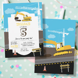 Invitación Camión de excavación Camiones de construcción Fies