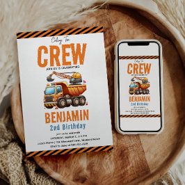 Invitación Camión de la tripulación de la construcción