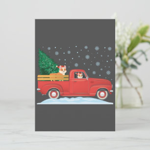 Invitación Camión de Navidad Corgi Christmas Tree Truck Vinta