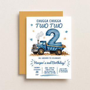 Invitación Camión de Volteo Cumpleaños 2