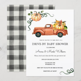 Invitación Camión del otoño de calabaza por Baby Shower