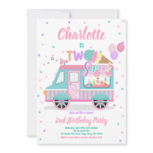 Camión helado dos Fiestas dulces de segundo cumple