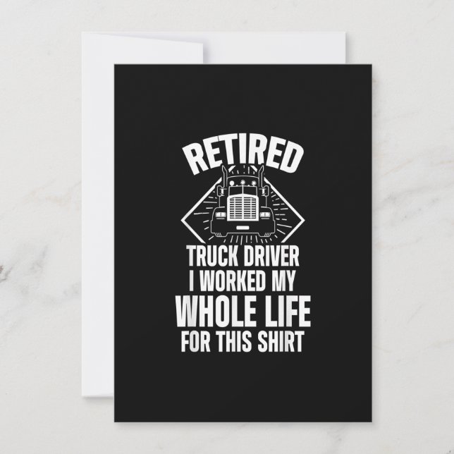 Invitación Camionero Jubilado Camionero de Toda la Vida Jubil (Anverso)