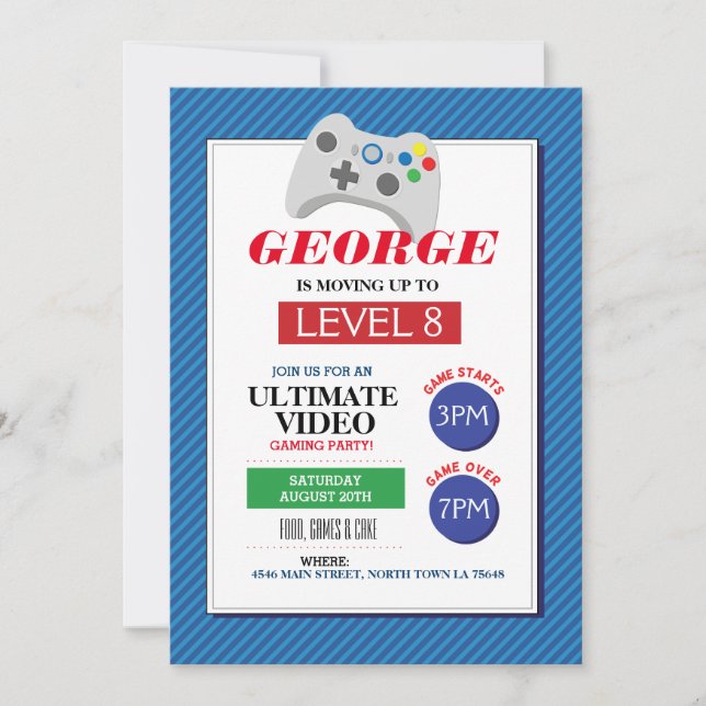 Invitación Camiones rojos azules invitan a los Fiestas de vid (Anverso)