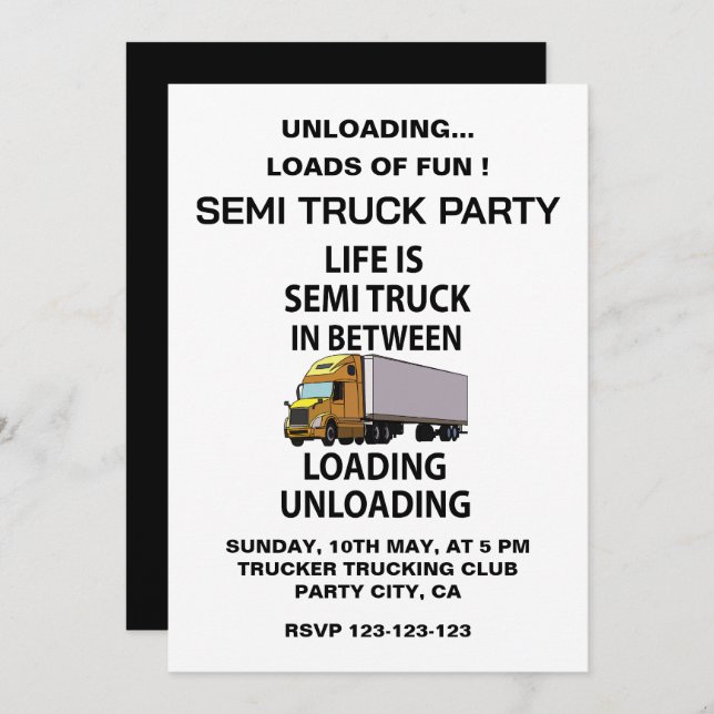 Invitación Camiones Semirremolques Fiesta de Conductores de C (Anverso / Reverso)