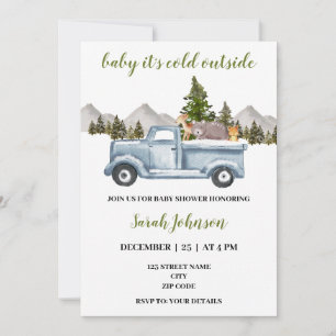 Invitación camioneta de verano de invierno