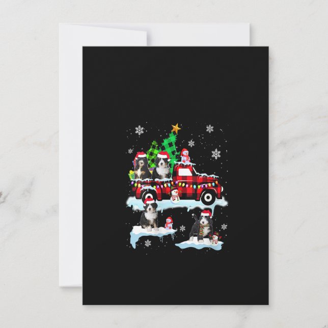 Invitación Camioneta Pickup Womens Santa Bernedoodle en Cuadr (Anverso)