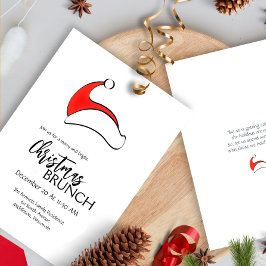 Invitación Camioneta Roja Acuarela Moderna Fiesta de Navidad 