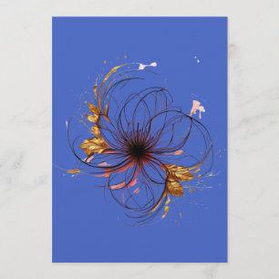 Invitación Camiseta básica de hombre con arte floral en acuar
