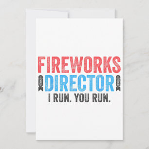 Invitación Camiseta camiseta del director de fuegos artificia