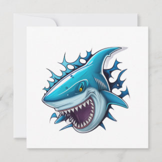 Invitación Camiseta con logo de tiburón
