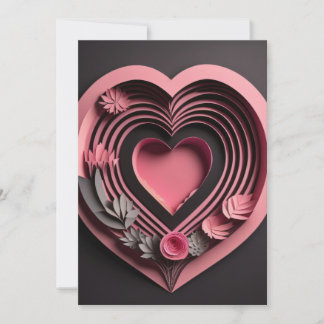 Invitación Camiseta de diseño de arte de papel 3D