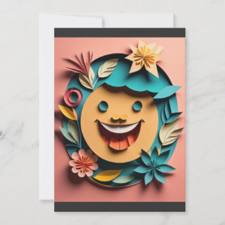 Invitación Camiseta de diseño de arte de papel 3D