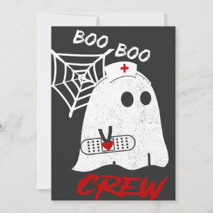 Invitación Camiseta de enfermera tripulación BOO boo, camiset