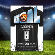 Camiseta de fútbol blanco y negro Cumpleaños