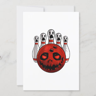 Invitación Camiseta de Halloween de bolos con bolos y bromas