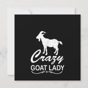 Invitación Camiseta de la loca señora de las cabras, regalo p