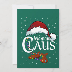 Invitación Camiseta de Mamá Claus, Pijama Familiar de Mamá Cl