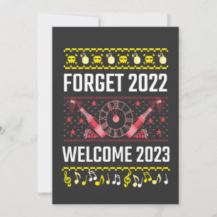 Invitación Camiseta de Nochevieja Olvida 2022 Bienvenida 2023