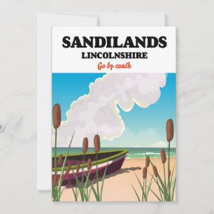 Invitación Camiseta de póster de viaje a la playa Sandilands 