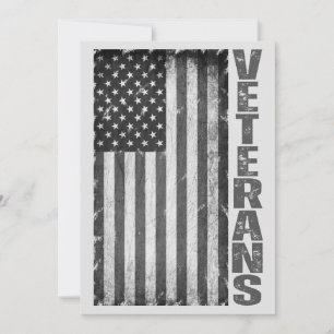 Invitación Camiseta del Día de los Veteranos de la Bandera Am
