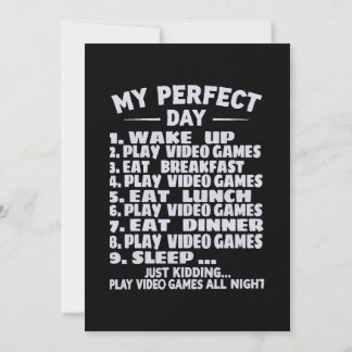 Invitación camiseta día perfecto jugar videojuegos, papá juga