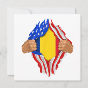 Invitación Camiseta Sangre Rumana Dentro de Mí Bandera de Rum