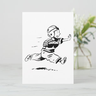 Invitación Camiseta vintage de fútbol americano para niños