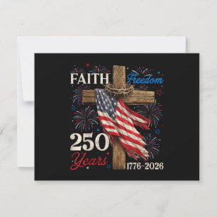 Invitación Camisetas del 4 de Julio 250 Años Fe y Libertad Ch