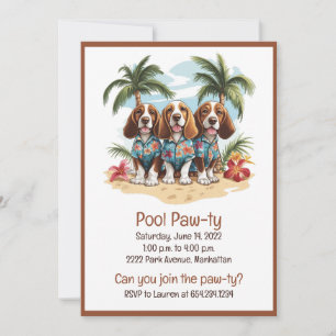 Invitación Camisetas hawaianas para perros Basset Hound de fi