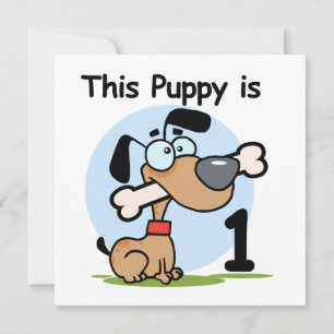 Invitación Camisetas y regalos de esta cachorro el primer cum