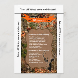 Invitación Camo de cabeza de gancho de ciervo de caza de tarj