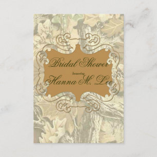 Invitación Camo Elegant Naranja Bridal Shower