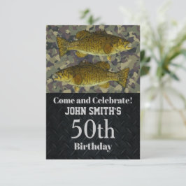 Invitación Camo Smalllmouth Bass Pescando 50 años