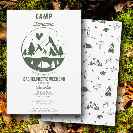 Invitación Camp Bachelorette Party Camping Bach Weekend