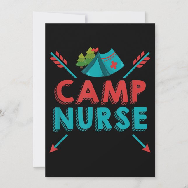 Invitación Camp Nurse Nursing RN Appreciation Camping (Anverso)