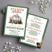 Campamento Bachelorette Party Itinerary Weekend