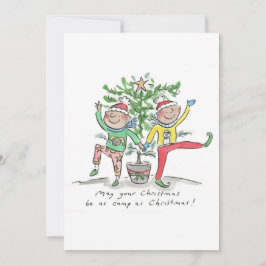 Invitación Campamento como Navidades