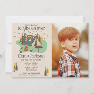 Invitación Campamento de Aventura al Aire Libre Cumpleaños Fo