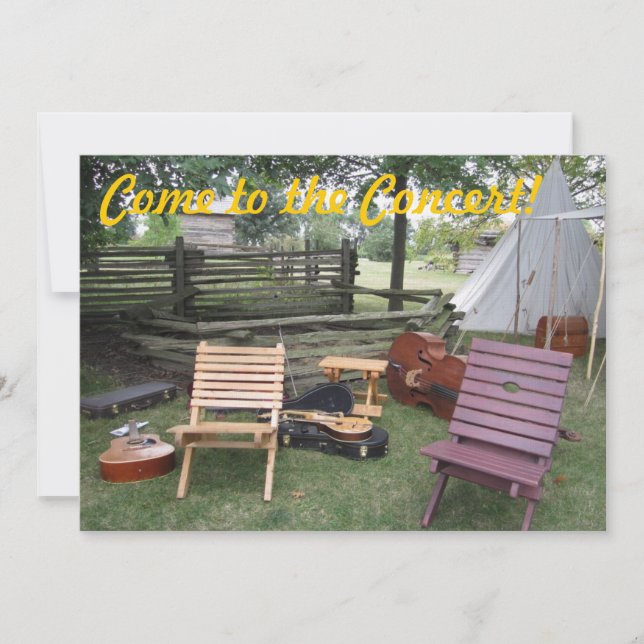 Invitación Campamento de bandas de músicos "¡Ven al concierto (Anverso)