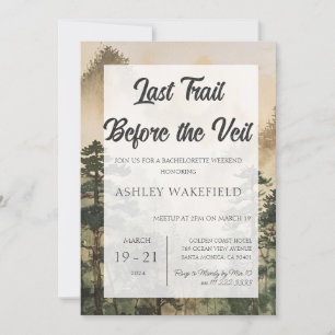 Invitación Campamento de Montaña Retro Bachelorette Fin de Se