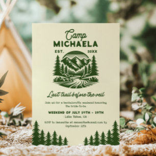 Invitación Campamento de Solteras Fin de Semana de Última Ave