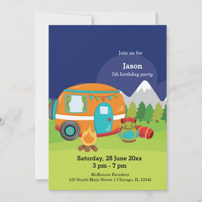 Invitación Campamento de Verano (Anverso)