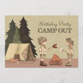 Invitación Campamento fuera Fiesta de cumpleaños para niño o 