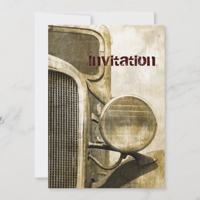 Invitación Campaña agrícola rural primitiva angustiada (Anverso)