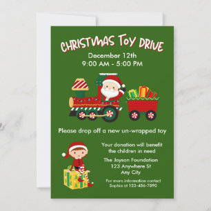 Invitación Campaña de Juguetes de Navidad Familia o Caridad C