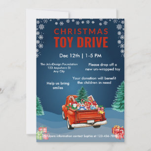 Invitación Campaña de Juguetes de Navidad para Familias o Emp