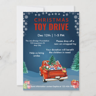 Invitación Campaña de Juguetes de Navidad para Familias o Emp