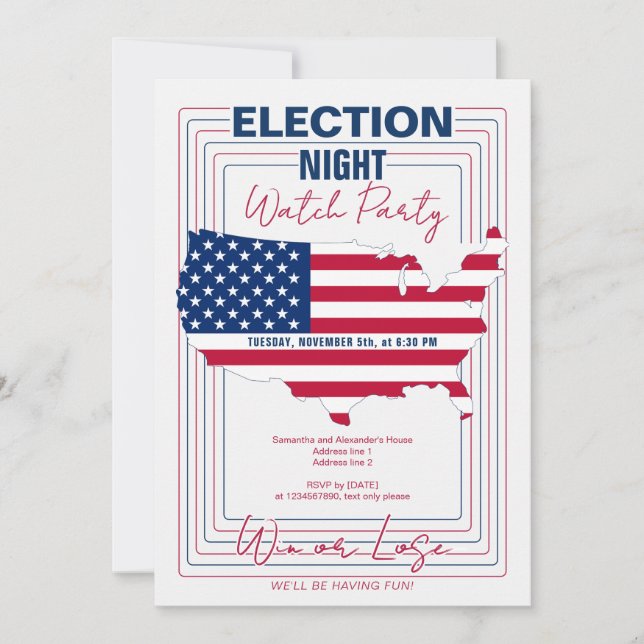 Invitación Campaña electoral Fiesta de la noche electoral 202 (Anverso)