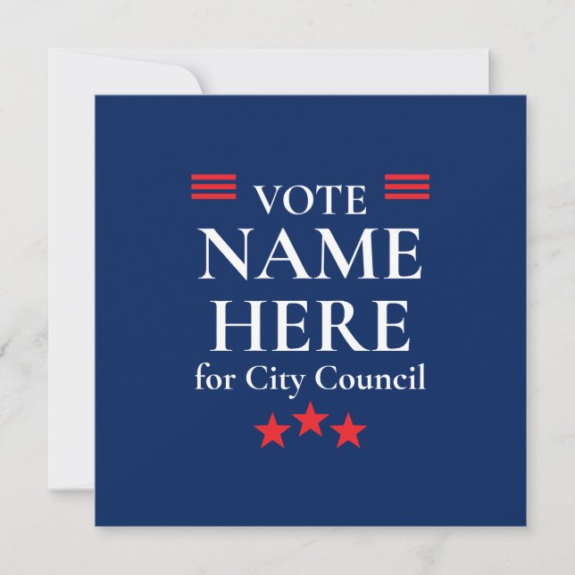 Invitación Campaña Electoral Personalizada (Anverso)
